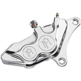 Performance MacHine Diff Bore 4-Piston Front Caliper Right Chrome H-D All 00-11