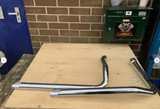 Exhaust Panhead FX fits Harley Davidson drag pipes 1 3/4 chrome slash cut chrome