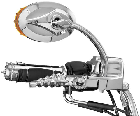 Motorcycle Chrome MIRRORS turn signals 1499 KURYAKYN  indicators built in ! Fits Har;ey Davidson   Japanese Triumph