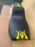 Mustang seat Harley-Davidson FXR yellow flames Squareback Rare Comfort step up