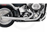 Harley Dyna-glide exhaust SuperTrapp 2-Into-1 Supermeg 06-11  chrome & fat bob