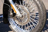 Harley Davidson double disc 16x3.5 King Spoke Fat Spoke Front Wheel In Chrome Ultima 37-529