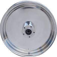 Ultima Solid Billet Polished Aluminum Front Wheel, 16'' x 3.5'', Dual Disc, 37-555