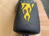 Mustang seat Harley-Davidson FXR yellow flames Squareback Rare Comfort step up