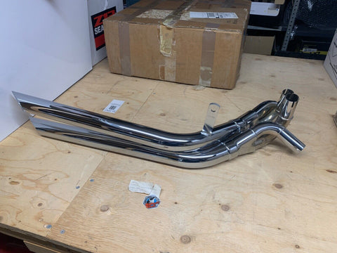 HONDA SUPER MAGNA EXHAUST Drag Pipes VF750C RARE NEW! Highway Hawk chrome