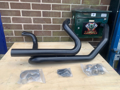 Harley Touring Bagger  Power Duals Headers exhaust Black  Ultima 60-375