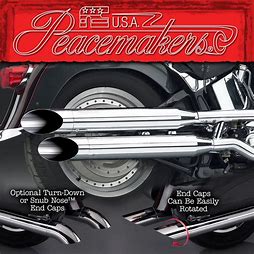 Harley Davidson Softail - Peacemaker Exhaust slip-on mufflers Tapered national cycle 41414 electric baffles Fatboy Softail Heritage Custom Springer