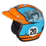 Troy Lee Design Open Face Helmet MC QUEEN BLUE/ORANGE ECE (XL)