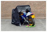 Armadillo Motorcycle Garage motorbike Shelter - fold down easy up Small (270cm X 105cm X 155cm)