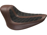 Horizontal Solo Seat Black Dark Brown Alcantara Leather