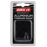 Bike It Aluminium 90A Tubeless Valve 8.3mm (Black - 1 Piece)